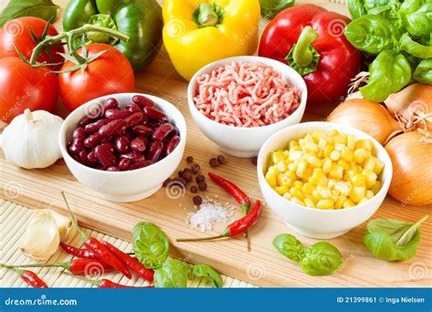 Chili Con Carne Ingredients Stock Image - Image: 21399861