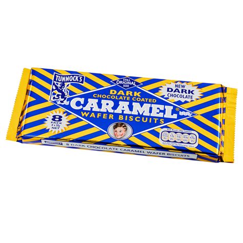 Tunnock's Dark Caramel Wafer 30g, 8er-Pack | Top Food Feinkost