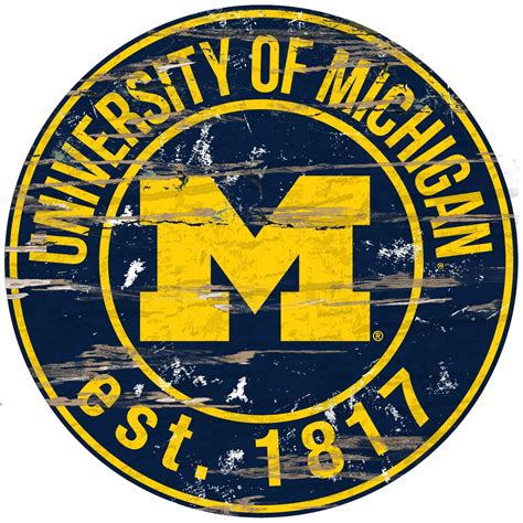 ~Michigan Wolverines Wood Sign - 24" Round~ backorder | Michigan ...