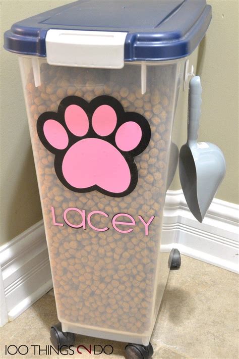 Personalized Pet Food Container | Pet food container, Pet food storage ...