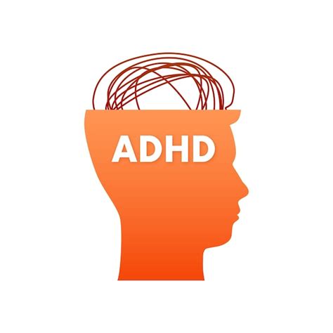 Premium Vector | Adhd attention disorder prevent adhd vector stock ...