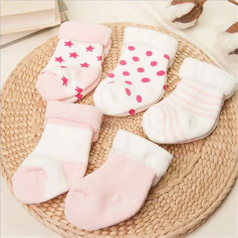 5 pairs/lot baby socks infant winter cotton socks baby girl boy Anti ...