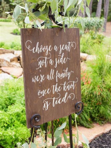 Choose A Seat Not A Side Sign- Rustic Wedding Sign- Seating Signs For ...