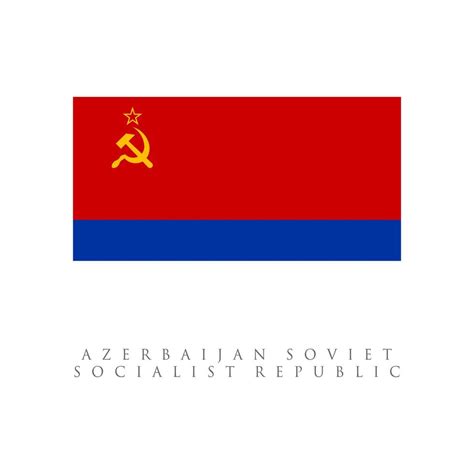 Azerbaijan soviet socialist republic flag. isolated on white background ...