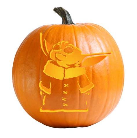 Easy Baby Yoda Pumpkin - Captions Hunter