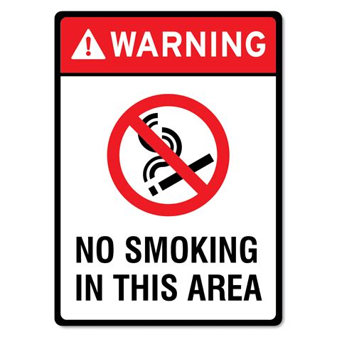 Warning No Smoking In This Area Sign - The Signmaker