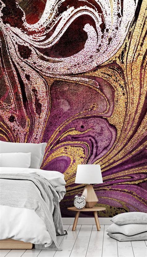 Create a stunning bedroom with marble wallpaper from Wallsauce. Where ...