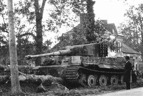 Knocked out Tiger "113" from s.SS.Pz.Abt.102. ,Normandy 1944.