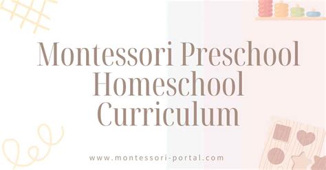 Montessori Homeschool Curriculum » Free & Online