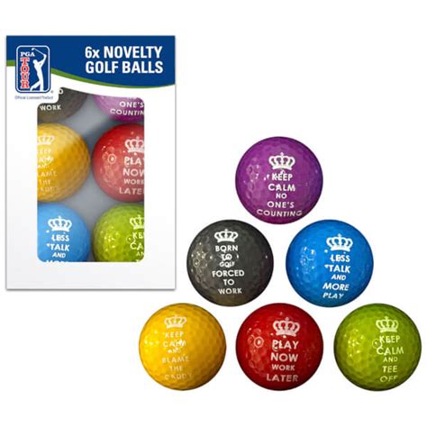 PGA Tour Novelty Golf Balls (6 Pack) | IWOOT