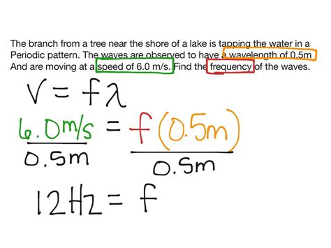 Using the wave speed equation copy | Science, Physics | ShowMe