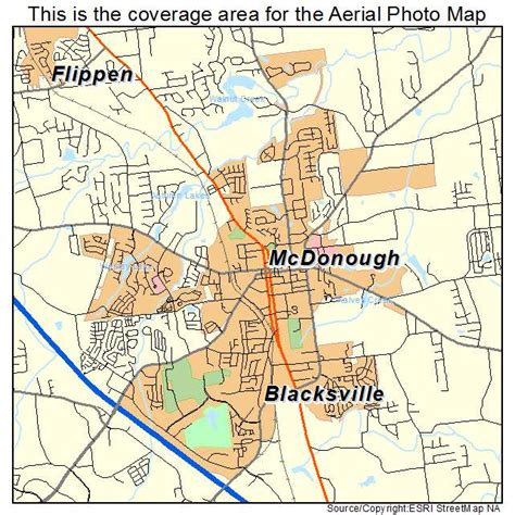 Aerial Photography Map of McDonough, GA Georgia