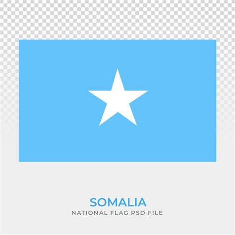 Premium PSD | A flag of somalia with a white star on it