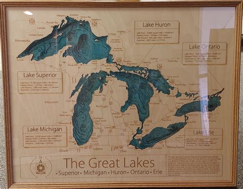 Map of the Great Lakes with depicted lake depth : r/MapPorn