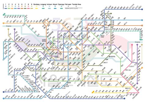 Seoul, Korea subway map (Korean, English, Japanese, Chinese) | All ...