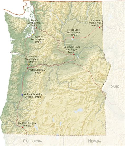 Pacific Northwest County Map