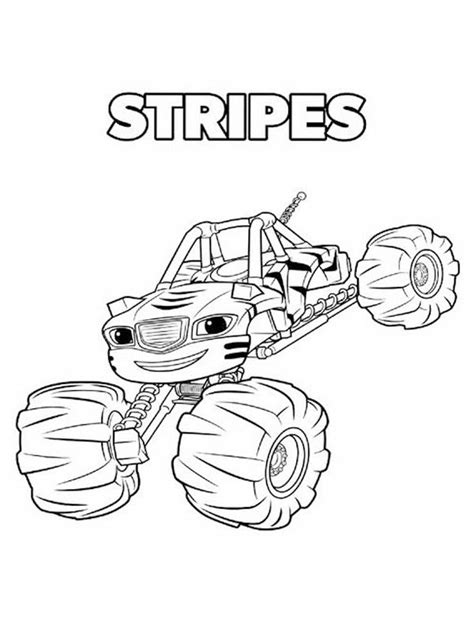 Stripes (Blaze and the Monster Machines) Coloring Page - Funny Coloring ...