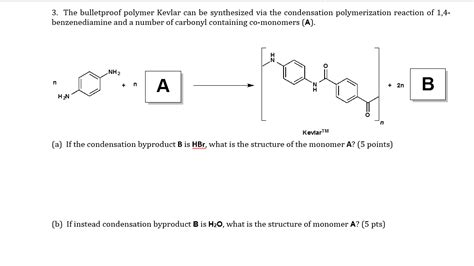 Solved The bulletproof polymer Kevlar can be synthesized via | Chegg.com