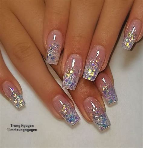 Glitter Clear Nail Art ~ Nail Art Ideas