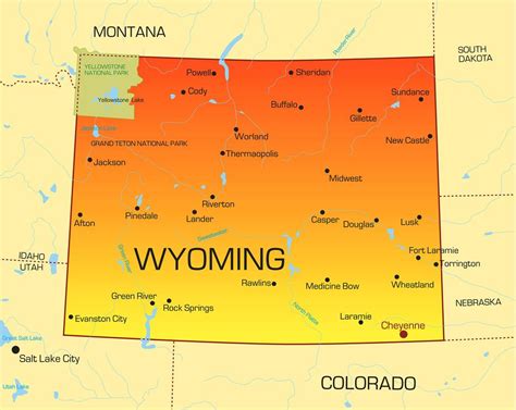 Wyoming On Map - London Top Attractions Map