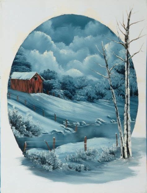 Winter barn paintings - vivalery