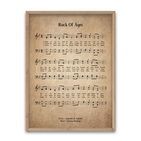 Rock of Ages - Unframed Hymn Wall Art Print - Walmart.com