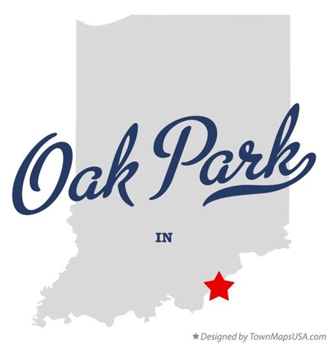 Map of Oak Park, IN, Indiana