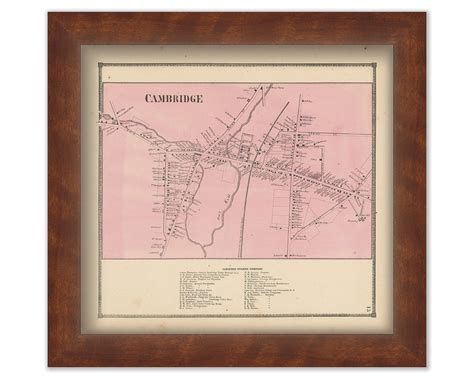 Village of CAMBRIDGE, New York 1866 Map