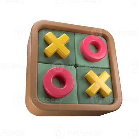 Tic tac toe board game 3D illustration 22310928 PNG