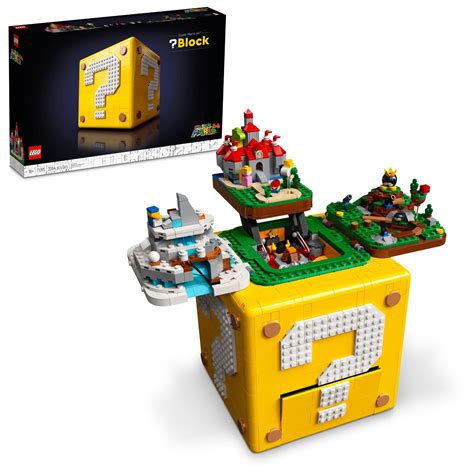 Buy LEGO Super Mario 64 Question Mark Block 71395, 3D Model Set for ...