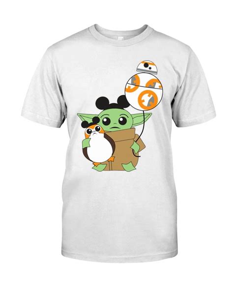 Baby Yoda With Mickey Ear Funny Star Wars Movie And Disney Fans Shirts ...