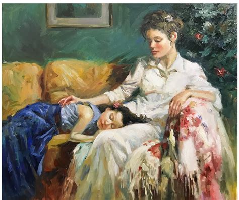 Hand-painted Reproduction Pino Daeni Oil Painting - Etsy