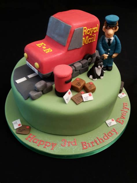 Postman Pat & Van cake | Postman pat cake, 3rd birthday cakes, Cake