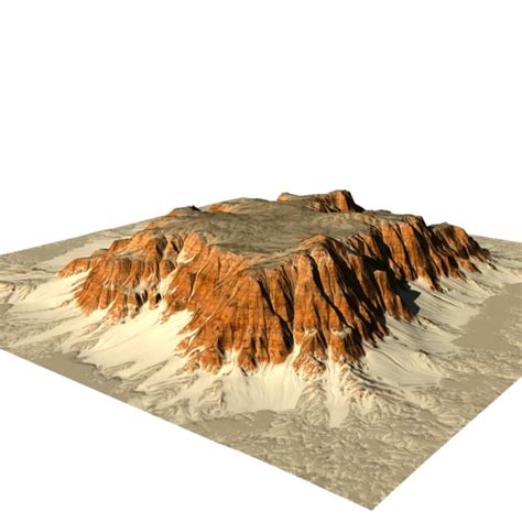 maps mountain 3d model