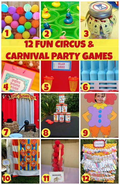 12 Fun Circus Carnival Party Games | Catch My Party