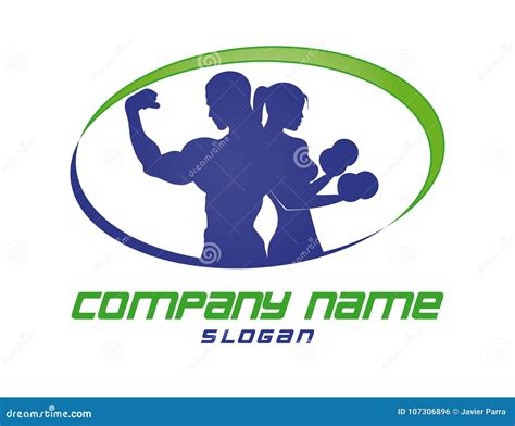 Abstract Gym Logo on a White Background Stock Vector - Illustration of ...