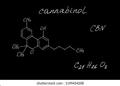 Molecular Structure Cannabinol Stock Illustration 1199454208