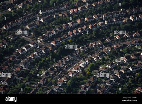 Aerial view of housing estate Stock Photo - Alamy