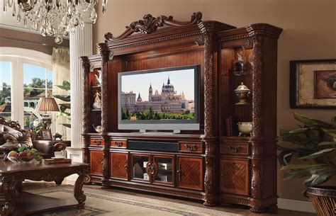 Castle Entertainment Centers | Canales Furniture | Wood entertainment ...