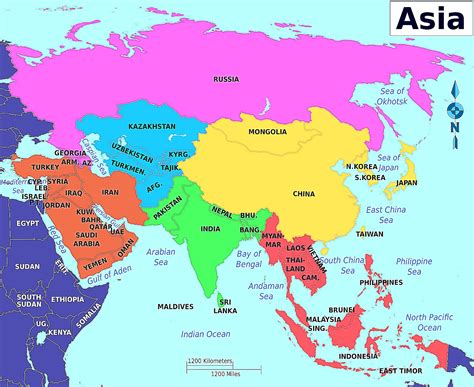 The Continent Of Asia Map World Map | Hot Sex Picture