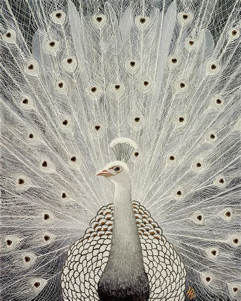 White Peacock Painting by Wil Cormier | Fine Art America