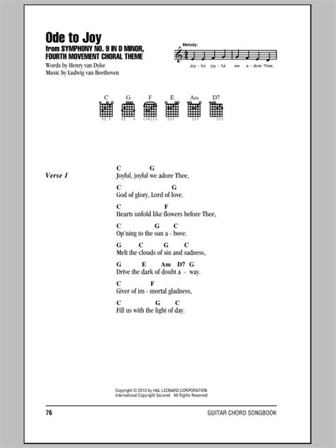 Ode To Joy | Sheet Music Direct