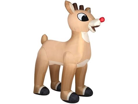 Gemmy Inflatable Rudolph w/ Blinking Nose