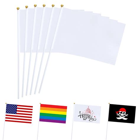 Buy White Sublimation Blank s On Stick Solid White Small Mini Plain DIY ...