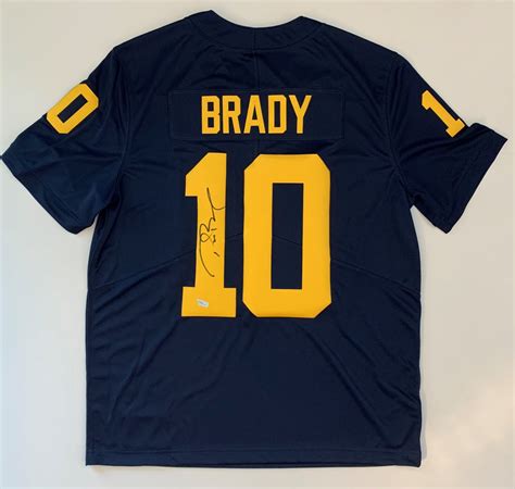 Tom Brady Autographed Michigan Wolverines Nike Jumpman Jersey - The ...