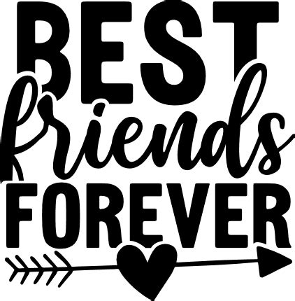 best friends forever, friendship - free svg file for members - SVG Heart