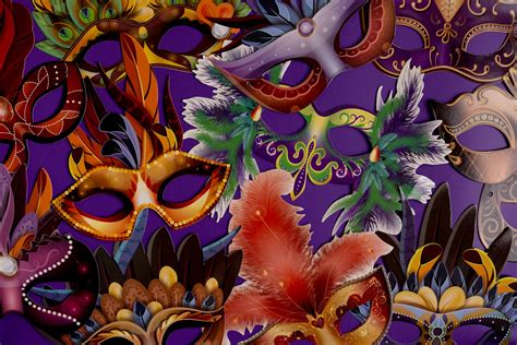 Mardi Gras Masks Background · Free Stock Photo