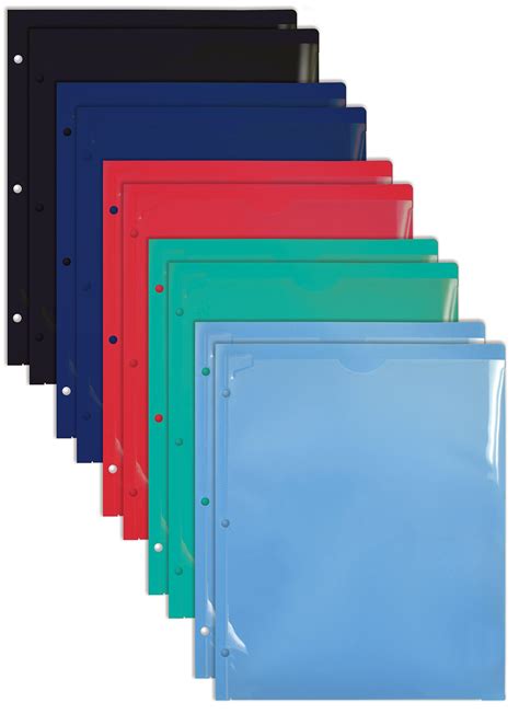 Buy Heavy Duty Plastic Folders with Clear Front Pocket (10 Pack), 2 ...