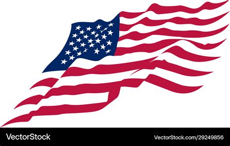 Us waving flag Royalty Free Vector Image - VectorStock