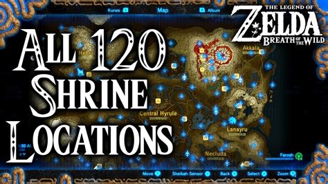 Legend of zelda breath of the wild shrine locations map - tbjes